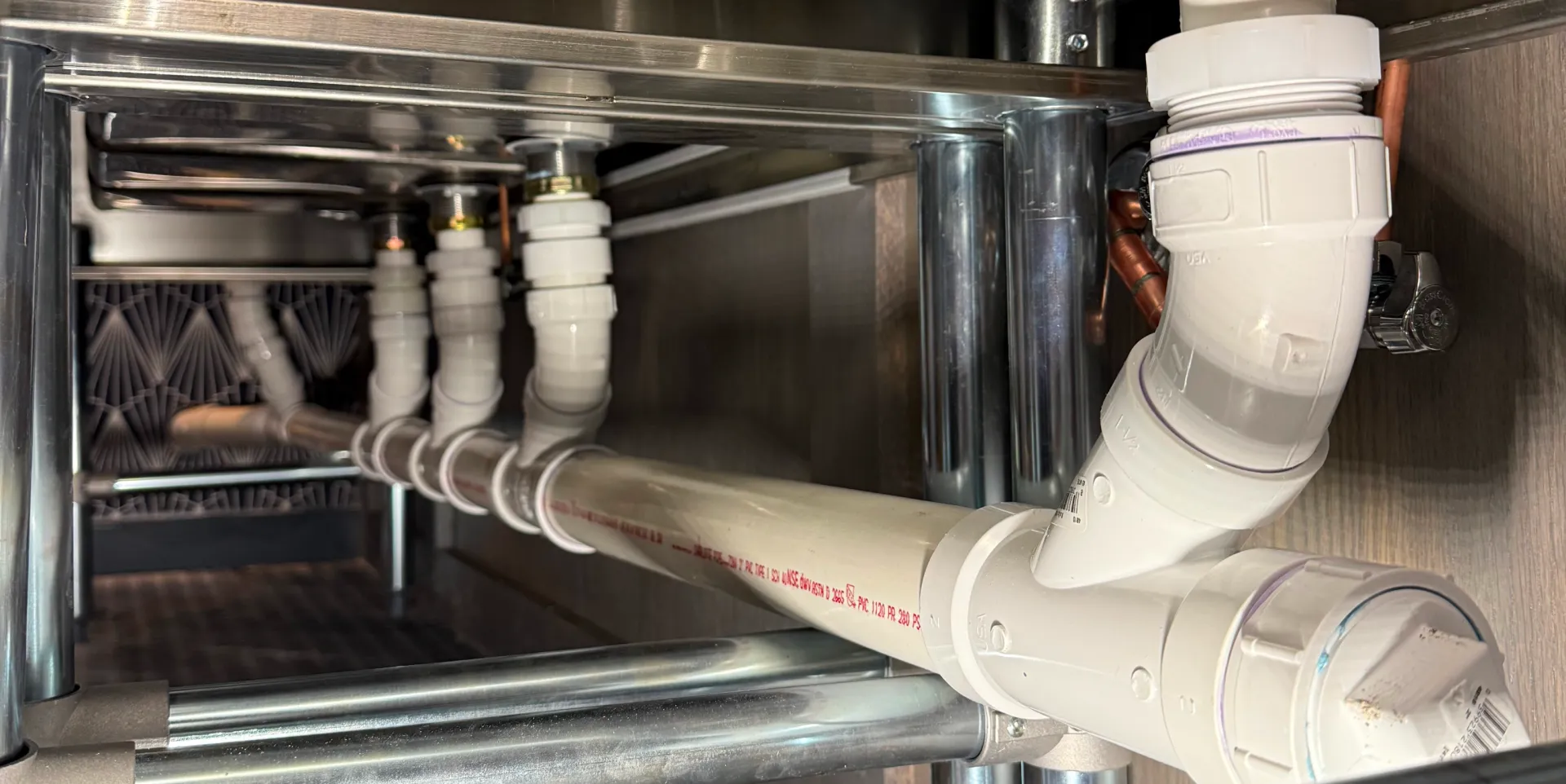 plumbing under sink